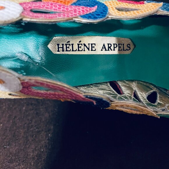 HELENE ARPELS COUTURE 9B Kaleidescope Colorful! SNAKESKIN & Leather 39 EUR - Picture 8 of 11